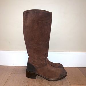 Frye Distressed Brown Suede Boot